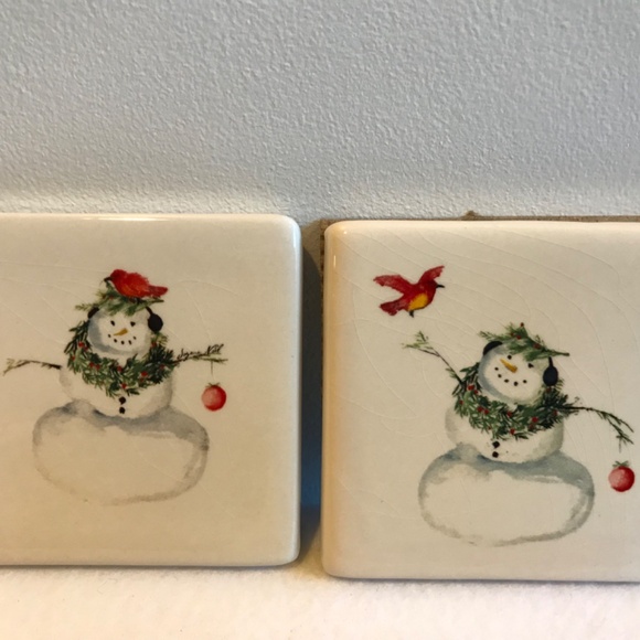 NWT CYNTHIA DUNN SNOWMAN COASTERS - Picture 5 of 5